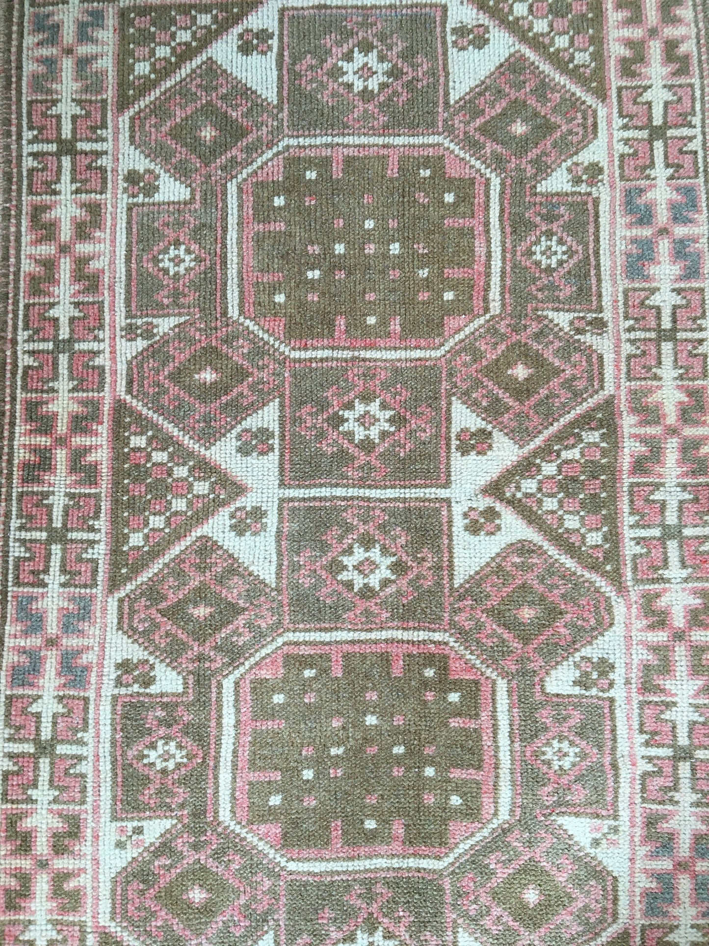 3x4 feet turkish area rug, anatolian handmade wool rug, vintage oushak natural large rug, living room floor large rug,bedroom wool brown rug