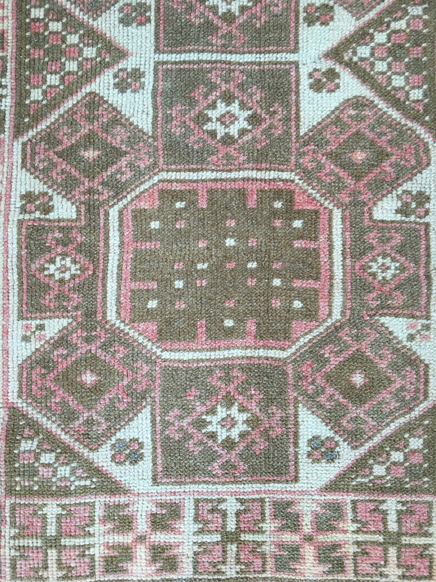 3x4 feet turkish area rug, anatolian handmade wool rug, vintage oushak natural large rug, living room floor large rug,bedroom wool brown rug