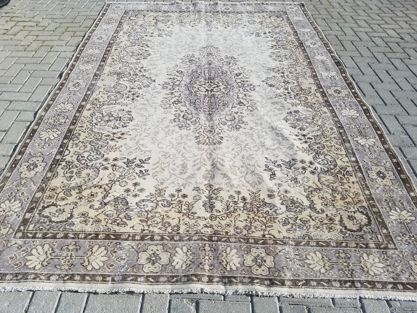 6.10 x 10.4 vintage rug knotted turkish rug,area rug