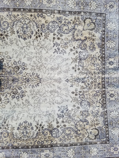 6.10 x 10.4 vintage rug knotted turkish rug,area rug