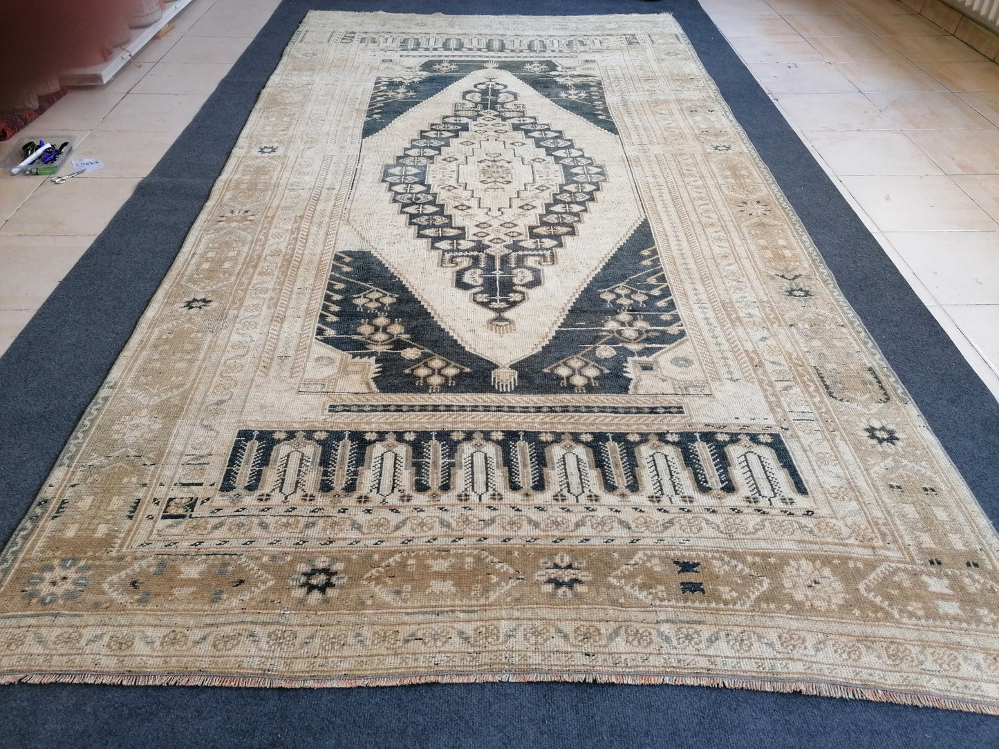 5.4 x 10.8 vintage turkish rug,oushak vintage rug,kitchen rug,vintage anatolian bohemian rug,unique hand made