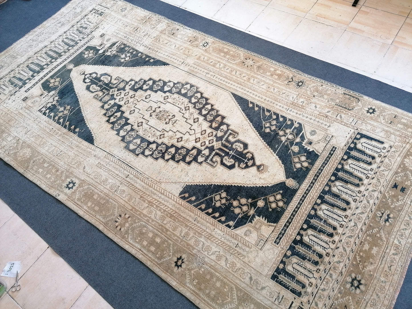 5.4 x 10.8 vintage turkish rug,oushak vintage rug,kitchen rug,vintage anatolian bohemian rug,unique hand made