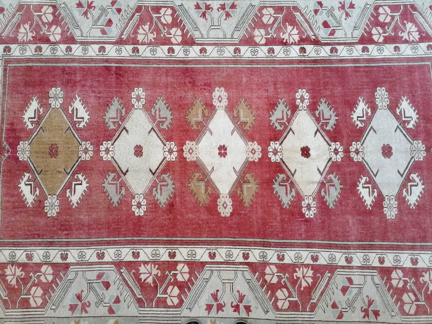 8 x 9.8 oushak turkish rug, vintage turkish rug,oushak vintage rug,vintage rug,