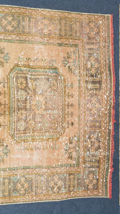 4.6 x 10.8 Oushak turkish rug, vintage rug, Hand-knotted rug, vintage anatolian rug,