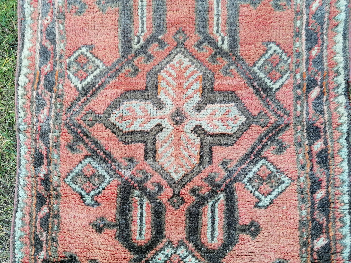 2.10 x 5.9 Shaggy oushak rug turkish rug vintage rug