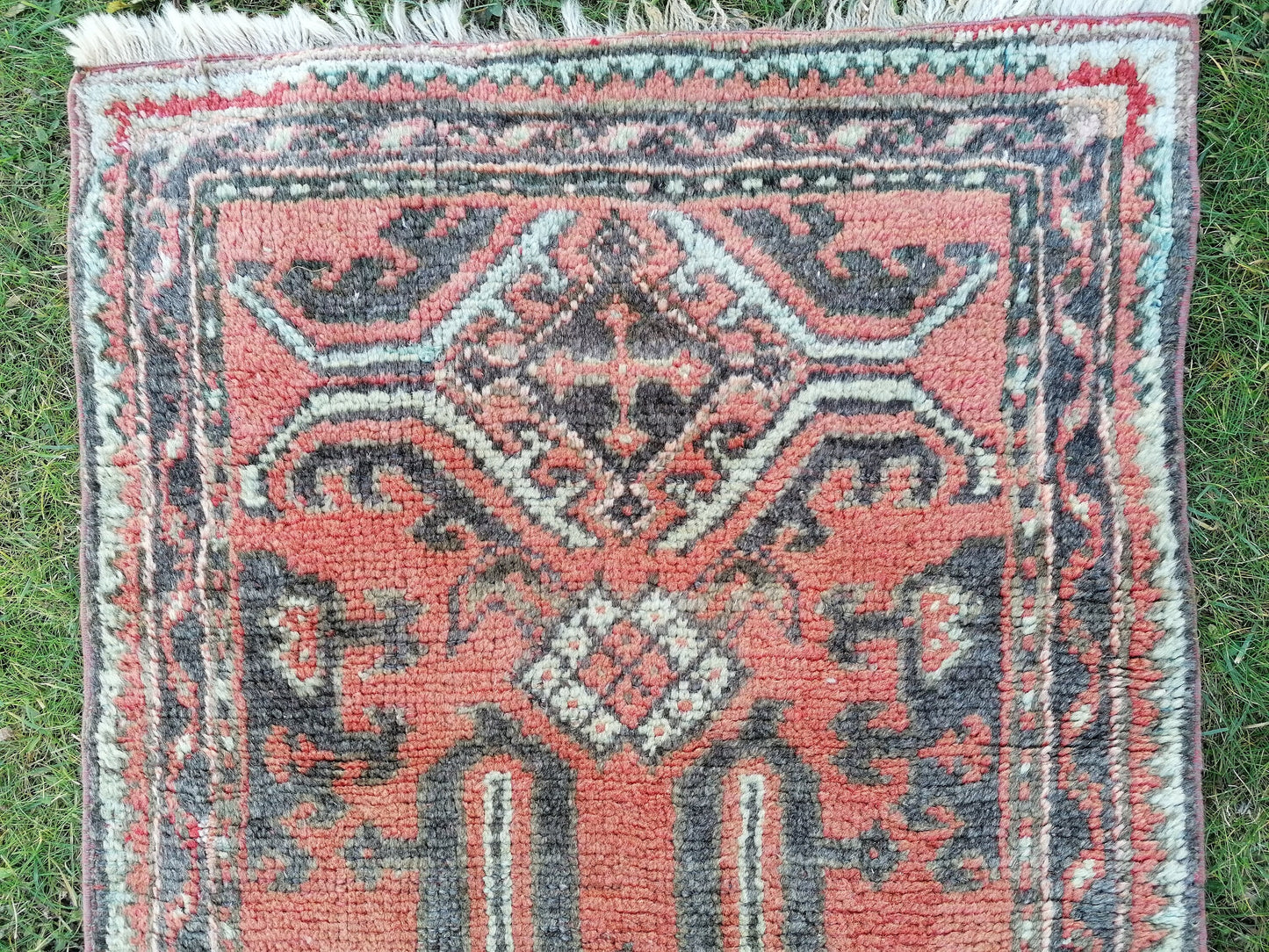 2.10 x 5.9 Shaggy oushak rug turkish rug vintage rug