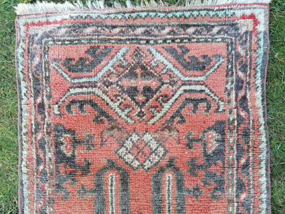 2.10 x 5.9 Shaggy oushak rug turkish rug vintage rug