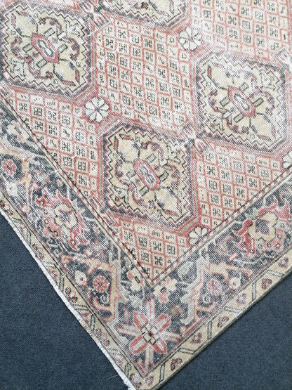 6.2 x 9.2 Large vintage rug turkish handmade rug traditional rug,  vintage oushak rug, wool rug