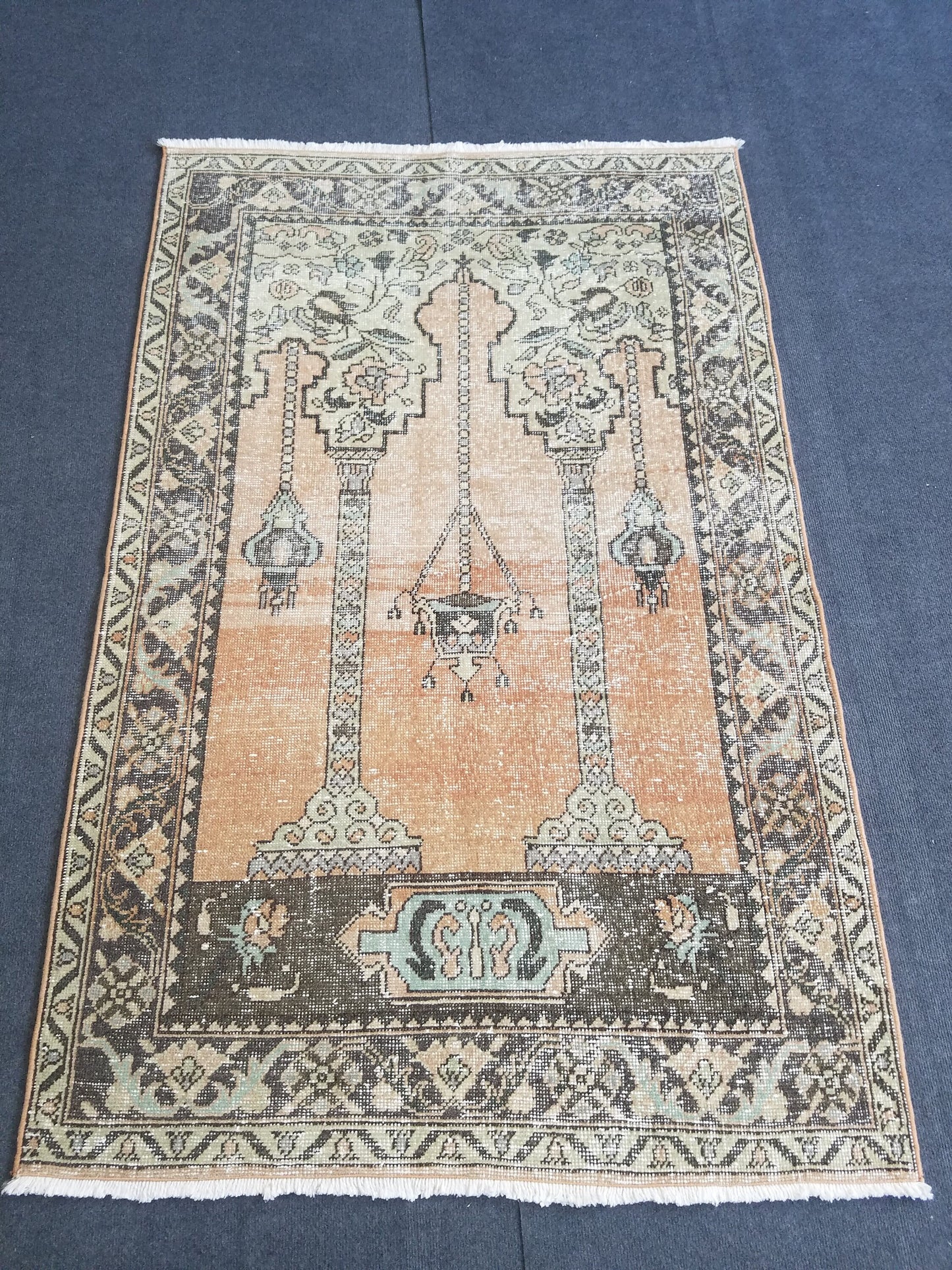 Turkish rug 5.7 x 3.7 wool rug, vintage rug