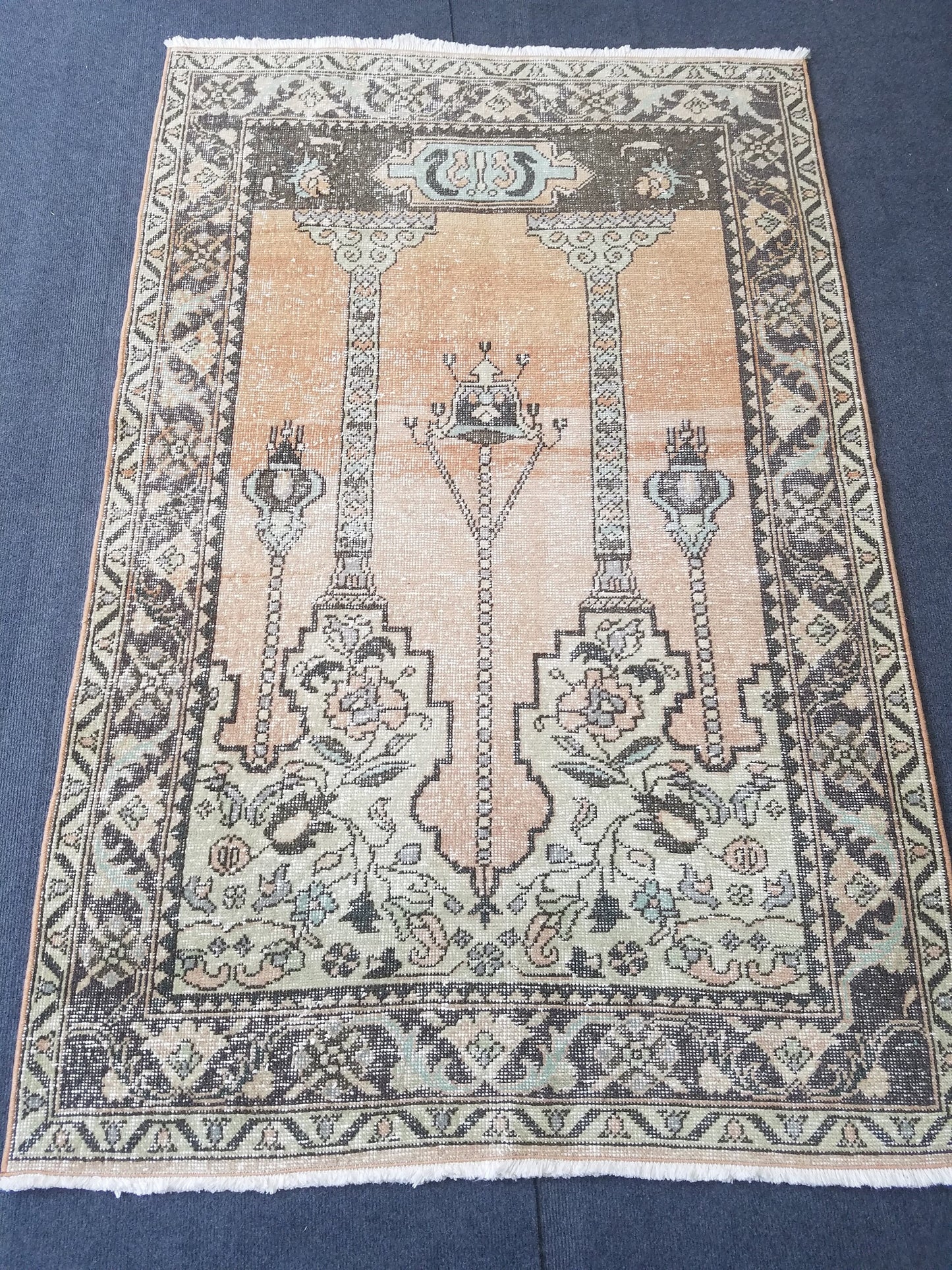 Turkish rug 5.7 x 3.7 wool rug, vintage rug