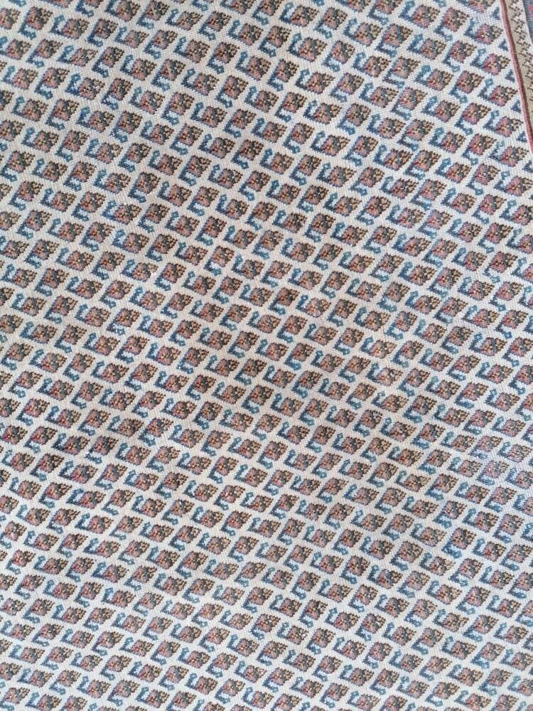 7.2 x 10.6 persian wool rug, vintage wool rug, oushak handmade rug,