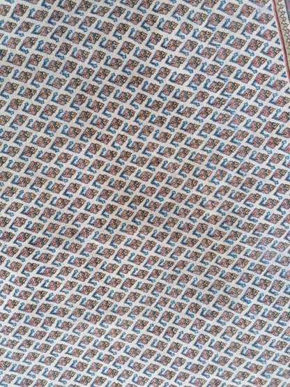 7.2 x 10.6 persian wool rug, vintage wool rug, oushak handmade rug,