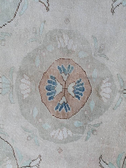 4.7 x 10.8 Runner rug, vintage oushak runner neutral hallway runner, vintage runner rug