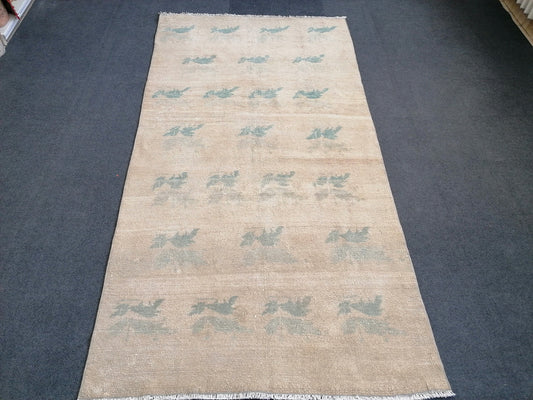 8x4 muted soft colors rug,vintage turkish rug,oushak vintage rug,kitchen rug,vintage anatolian bohemian rug,unique hand made bohemia