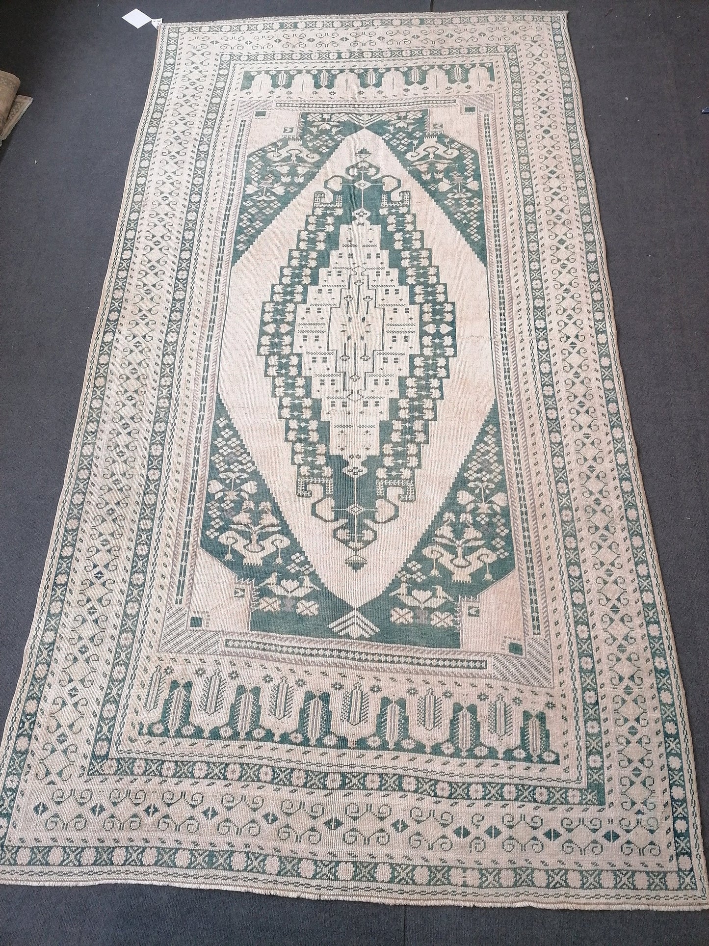 5.5 x 10.5 handmade rug, Turkish rug, Oushak rug