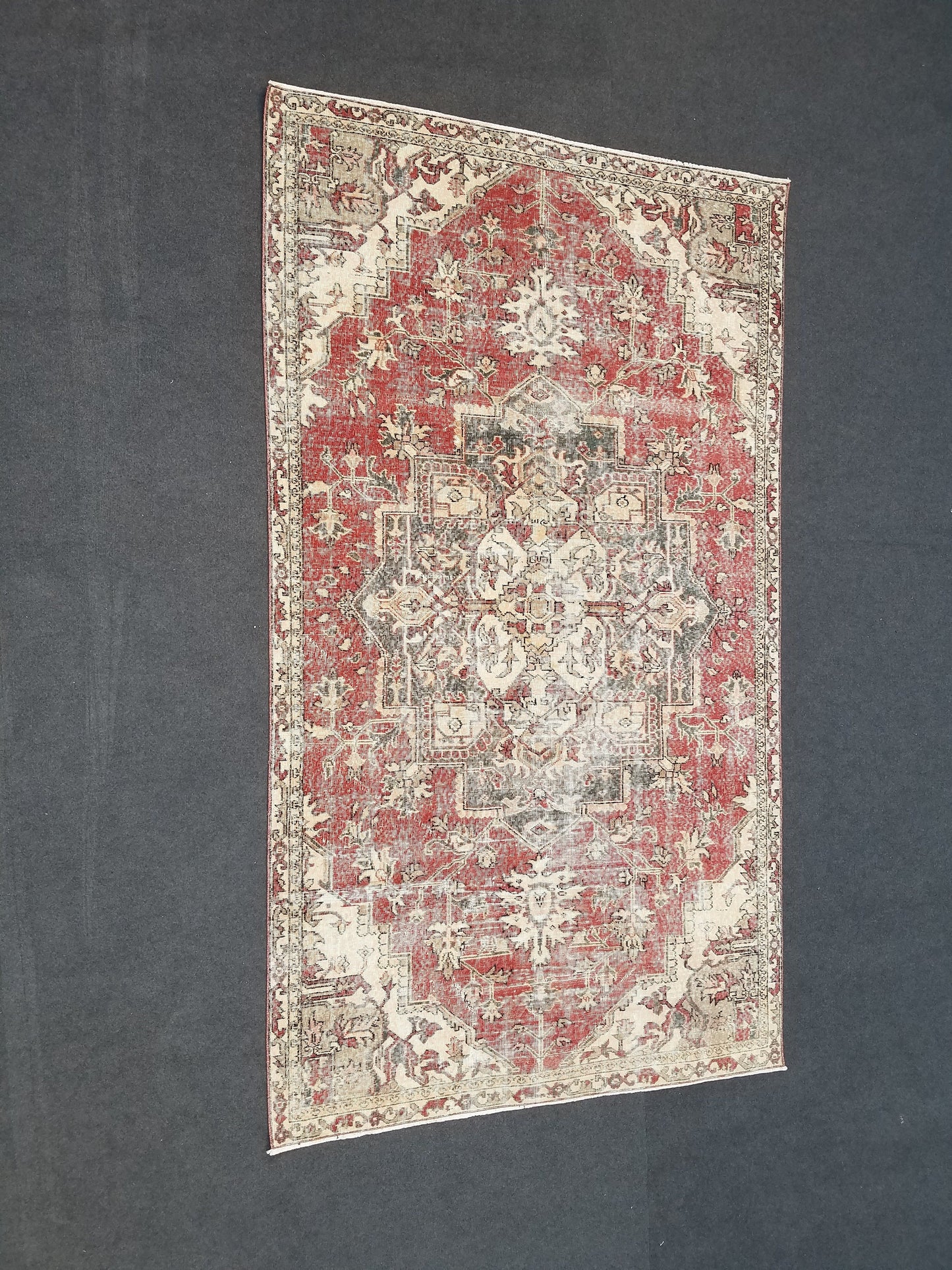 5 x 8.8 Oushak turkish rug, oushak rug, vintage rug