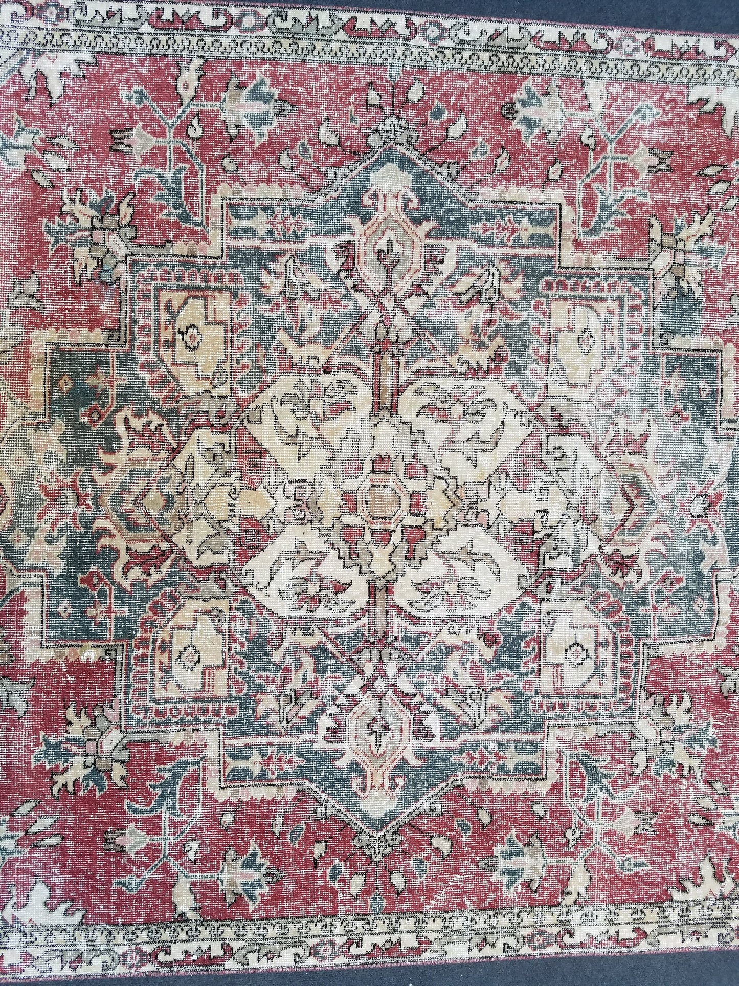 5 x 8.8 Oushak turkish rug, oushak rug, vintage rug