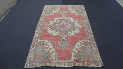 53 x 87 inches Vintage rug, turkish oushak rug , Hand-knotted rug