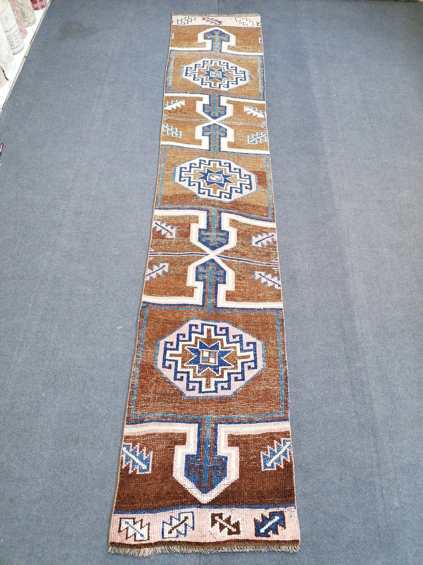 2.2 x 11.10 turkish runner rug vintage runner oushak rug unique