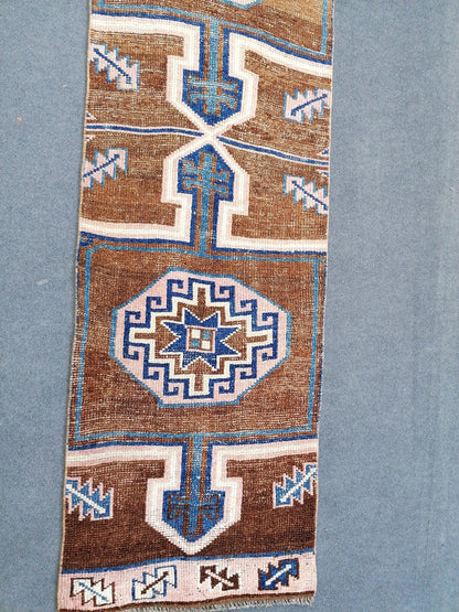 2.2 x 11.10 turkish runner rug vintage runner oushak rug unique