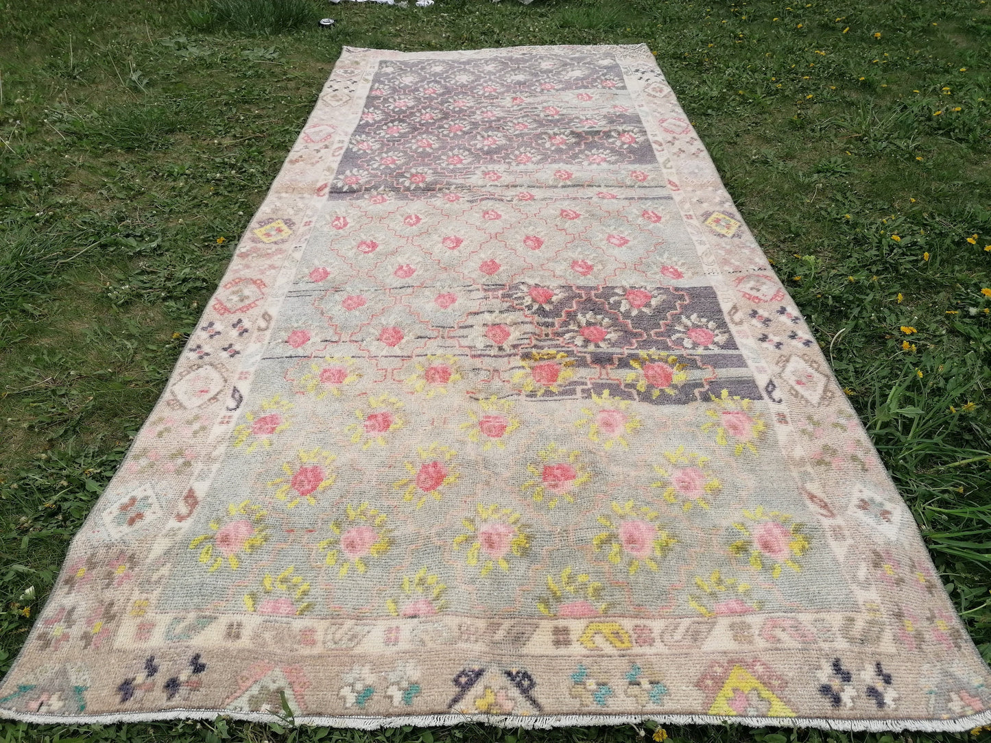 4.8 x 10.8 Vintage rug, turkish vintage runner rug, anatolian rug, oushak runner