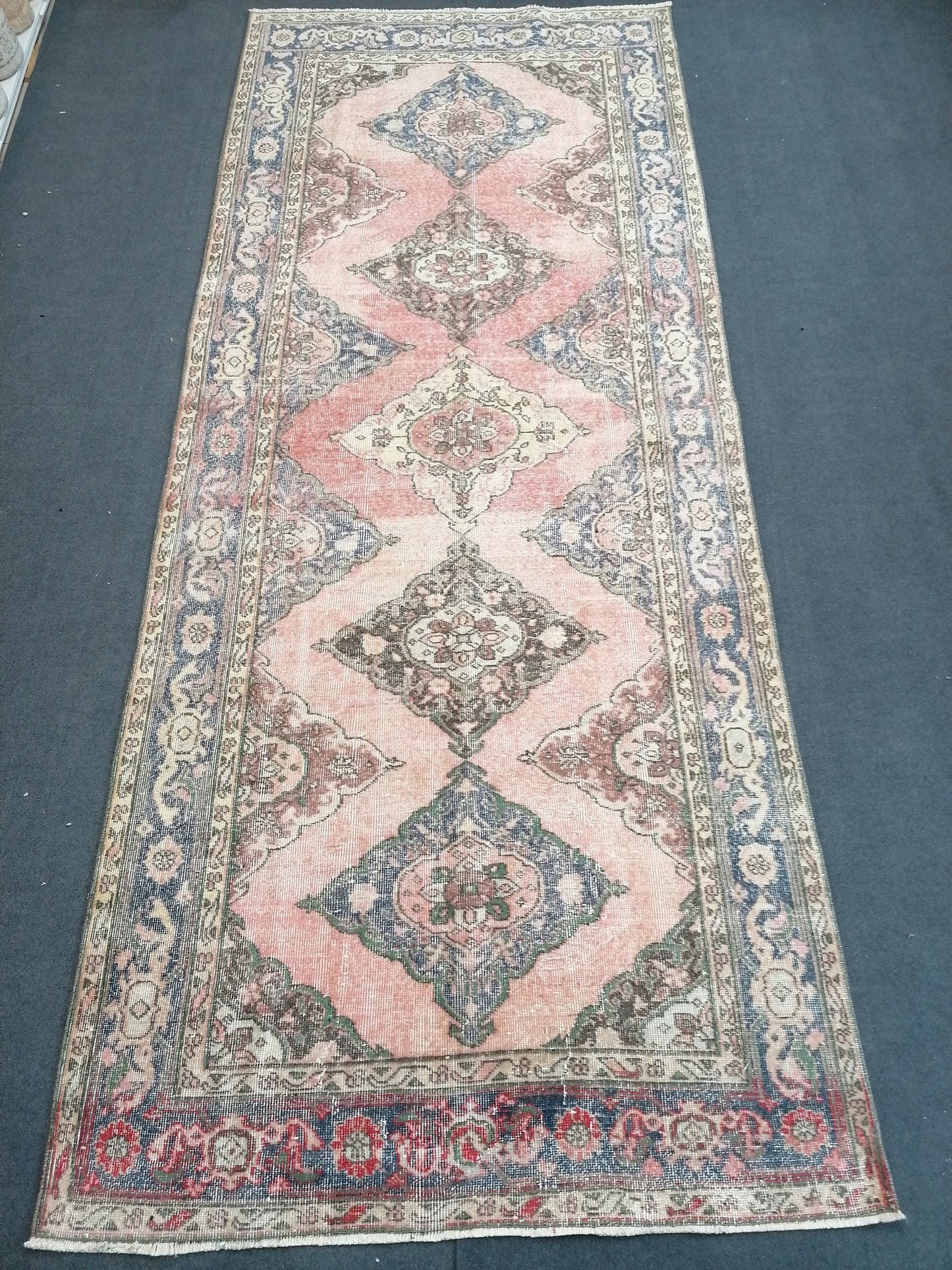 4.8 x 11 Vintage runner rug, turkish runner, anatolian runner, handmade runner rug