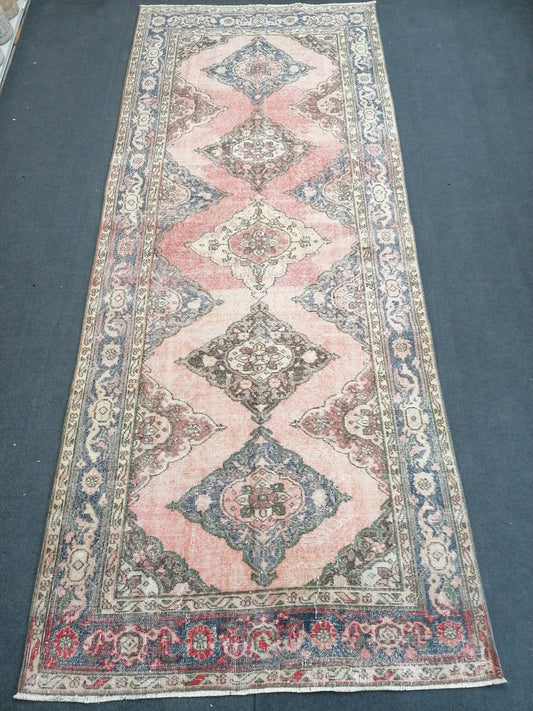 4.8 x 11 Vintage runner rug, turkish runner, anatolian runner, handmade runner rug