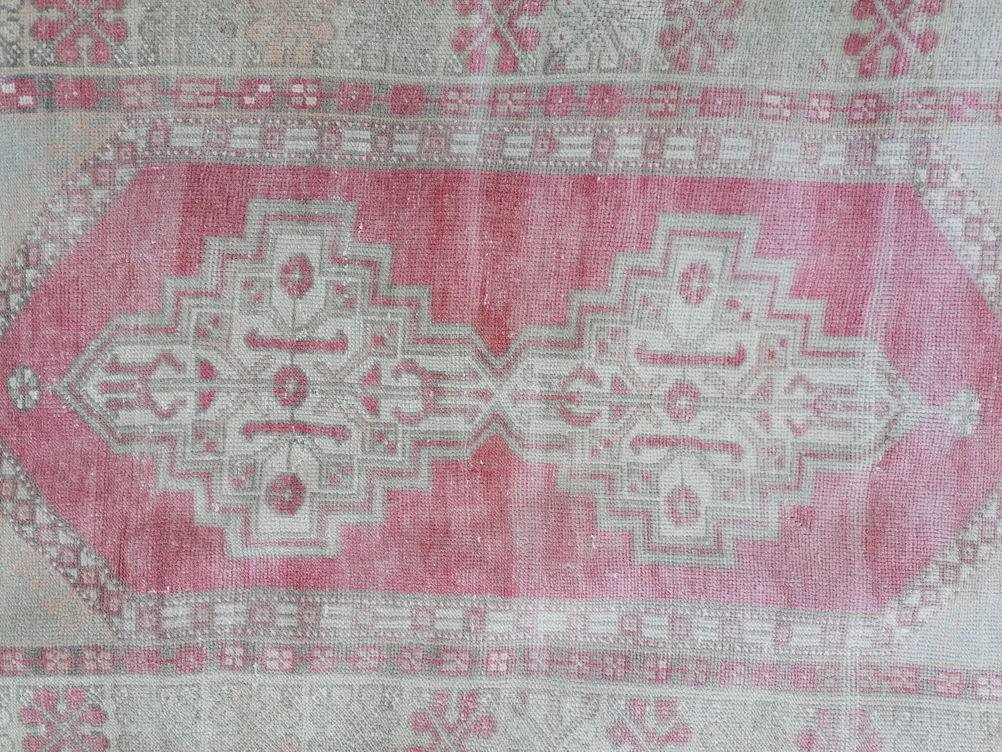 Vintage rug 4 x 6.9 oushak rug,anatolian rug ,unique handmade rug