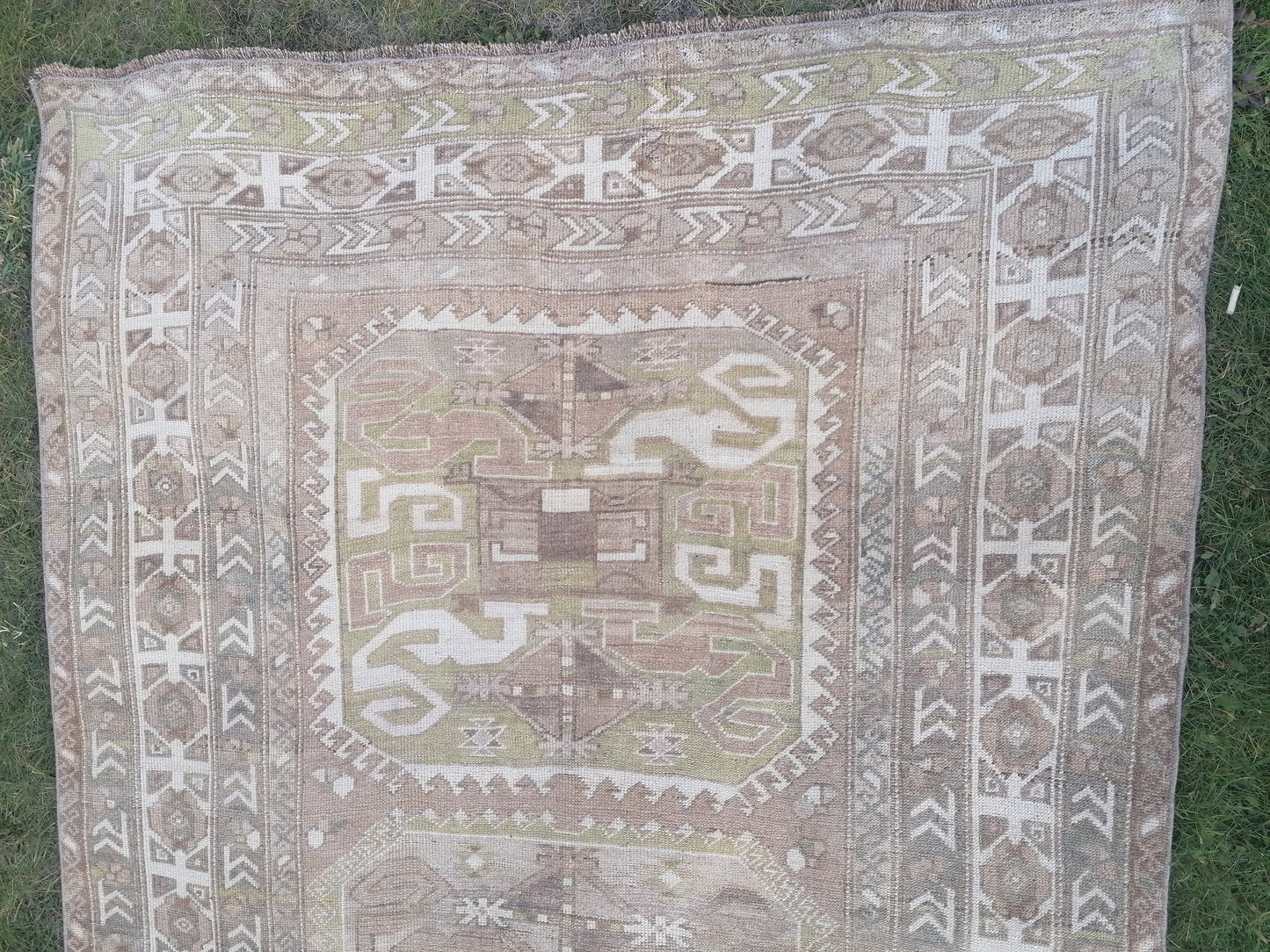 5 x 8.4 Oushak rug vintage oushak rug unique hand made