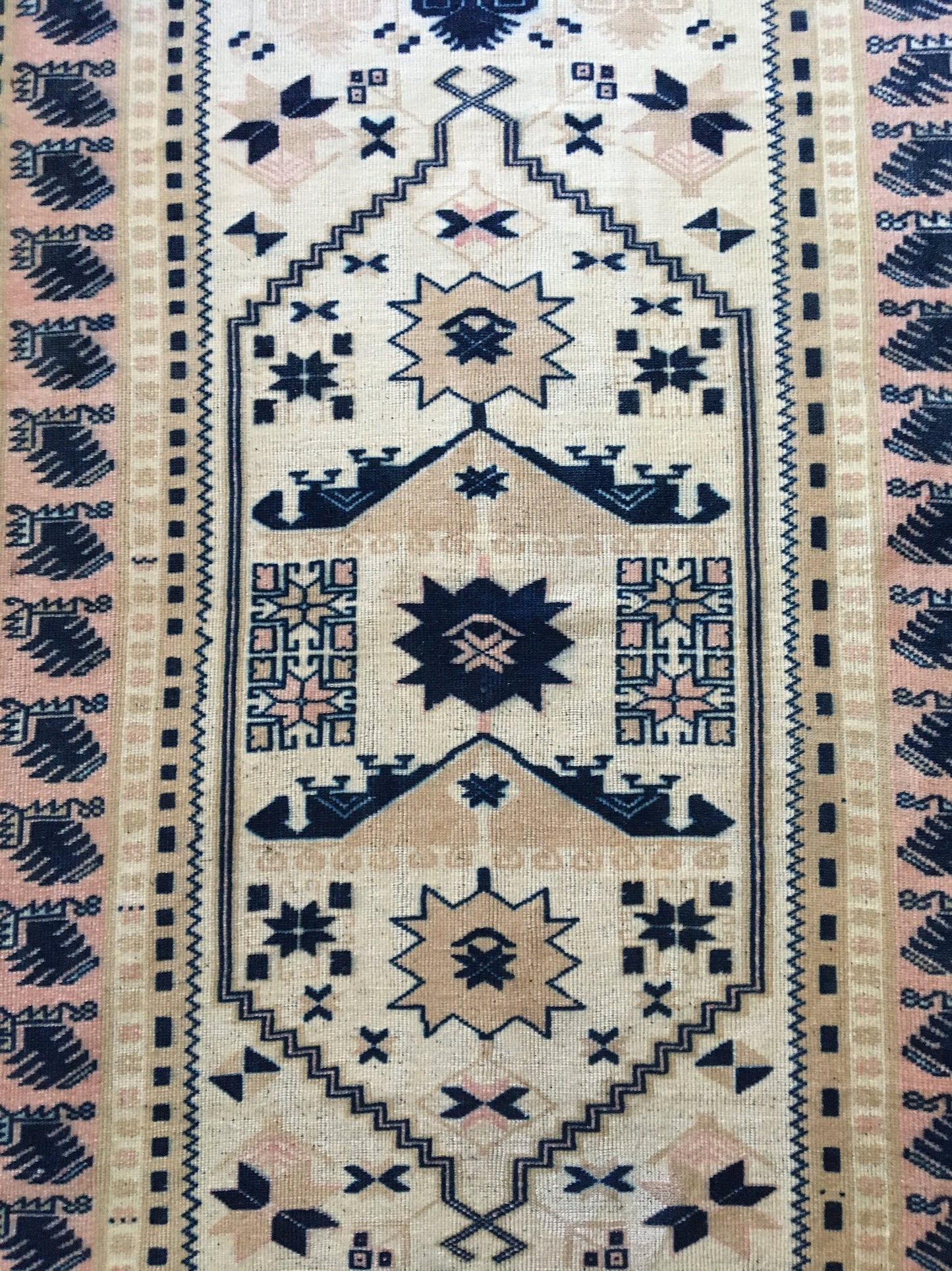 4x6 feet blue turkish living room floor large rug, handmade vintage bohemian rug, wide kitchen area wide rug, bedroom wool rug, bathroom rug