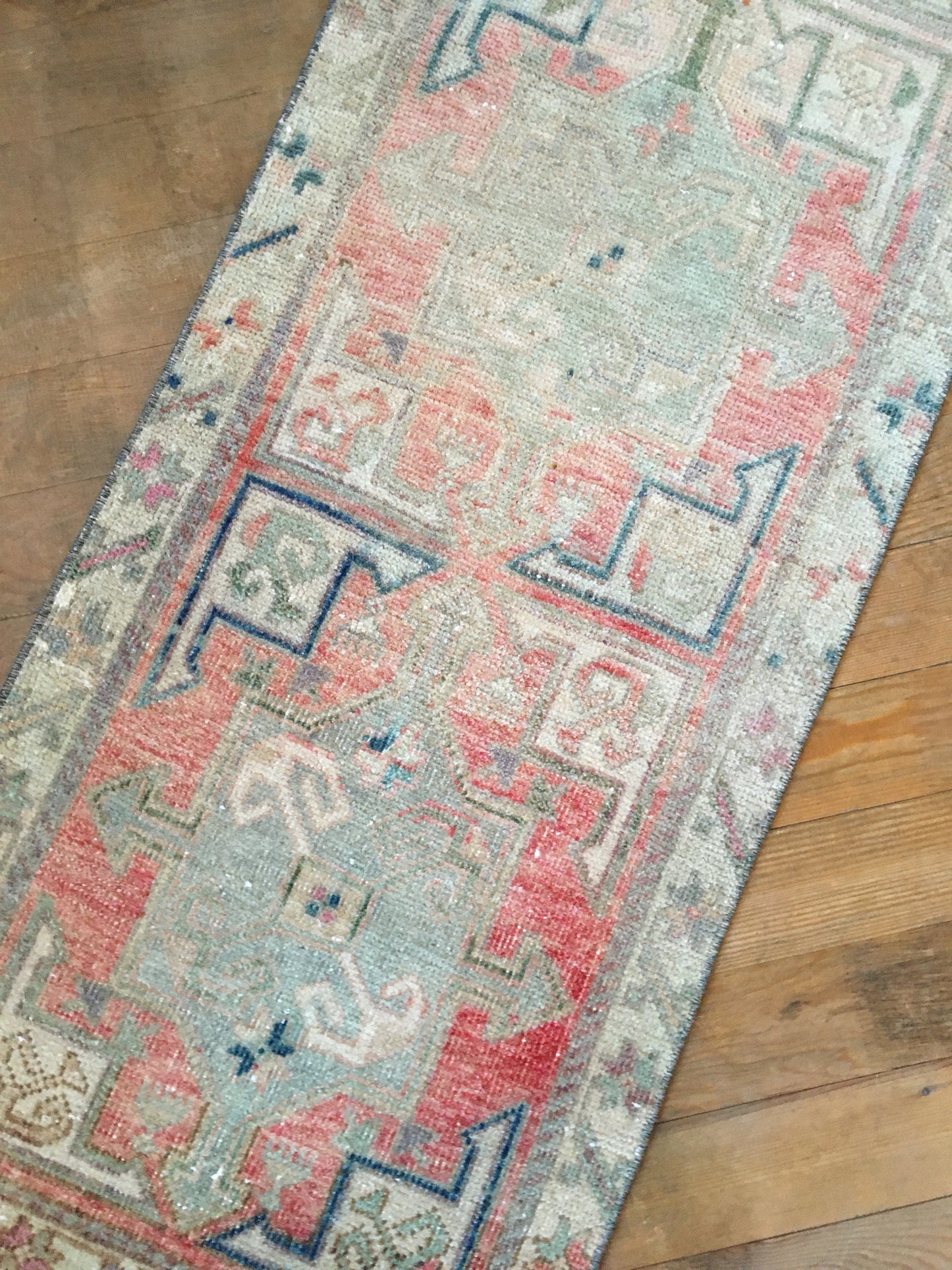 1.7 x 3.6 turkish small rug, vintage bathroom rug, oushak bedroom rug,