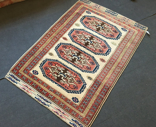 4x5 feet wide oushak turkish rug,  large vintage living room floor  rug, large bedroom area floor rug, kitchen middle rug,natural brown rug