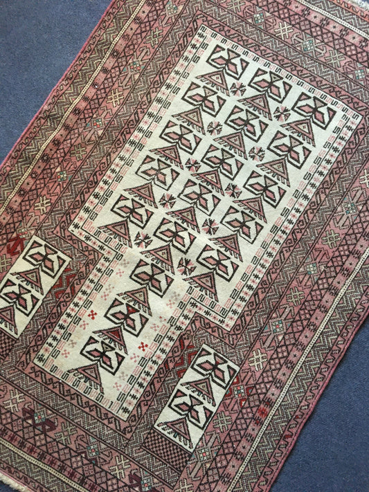 3x4 feet handmade scandinavian motif natural wool rugs, vintage muted color turkish rug, etnique kitchen area rug, medium size bedroom rugs