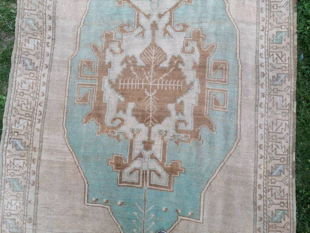 5 x 13 Oushak rug, handmade runner area, hallway rug