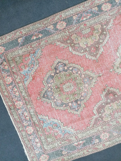 5 x 9 Turkish runner rug, oushak vintage rug vintage oushak rug,