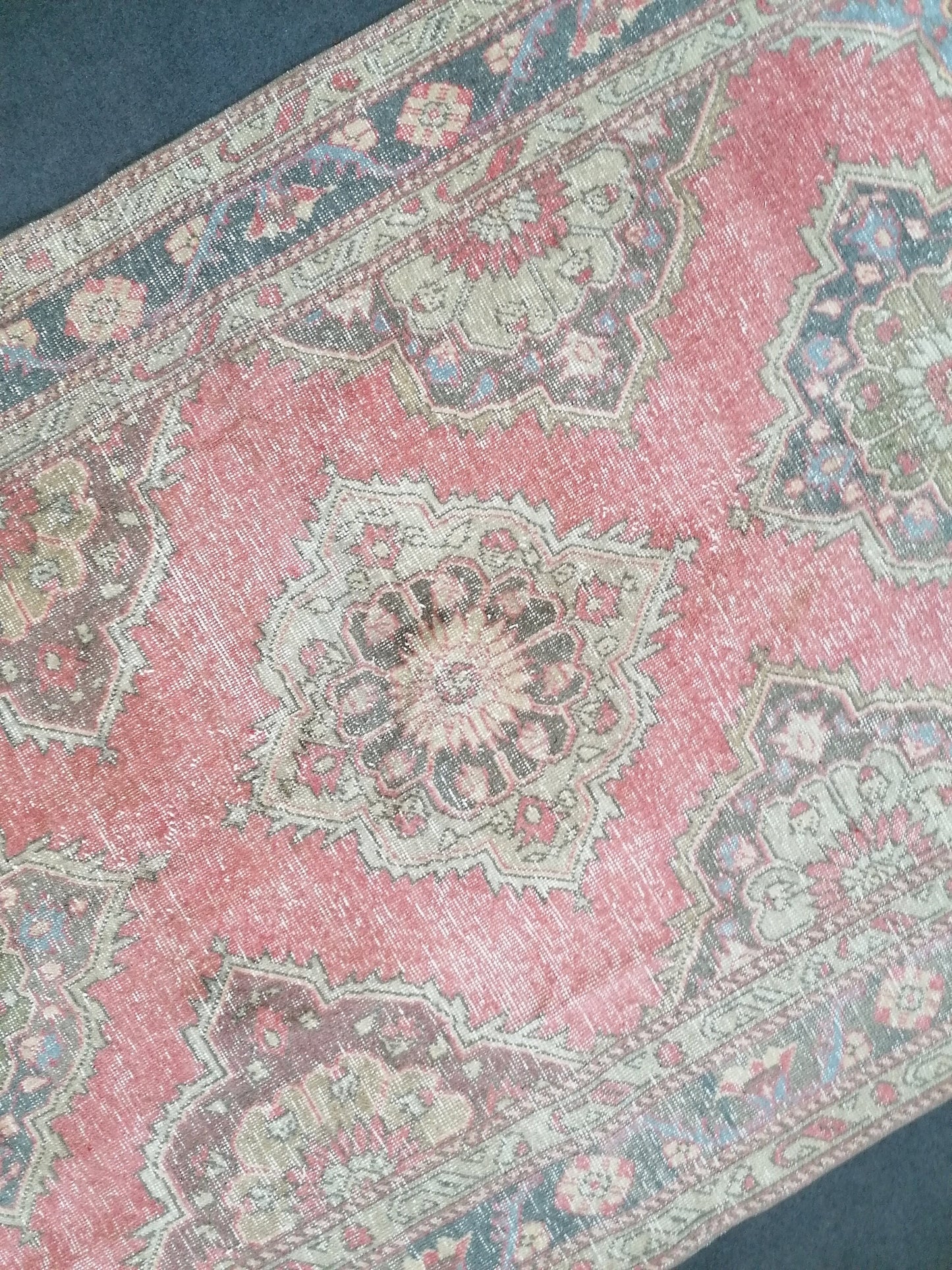5 x 9 Turkish runner rug, oushak vintage rug vintage oushak rug,