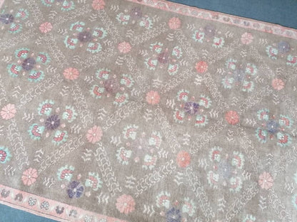 5.4 x 9 wool rug, oushak handmade rug, bohemian rug, living room rug