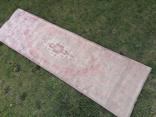 2.11 x 9.9 Handmade wool runner rug vintage runner rug, turkish wool runner rug, hallway runner