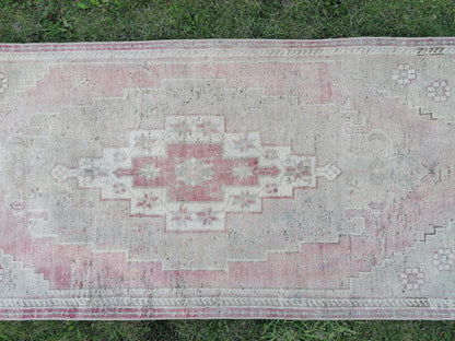 2.11 x 9.9 Handmade wool runner rug vintage runner rug, turkish wool runner rug, hallway runner