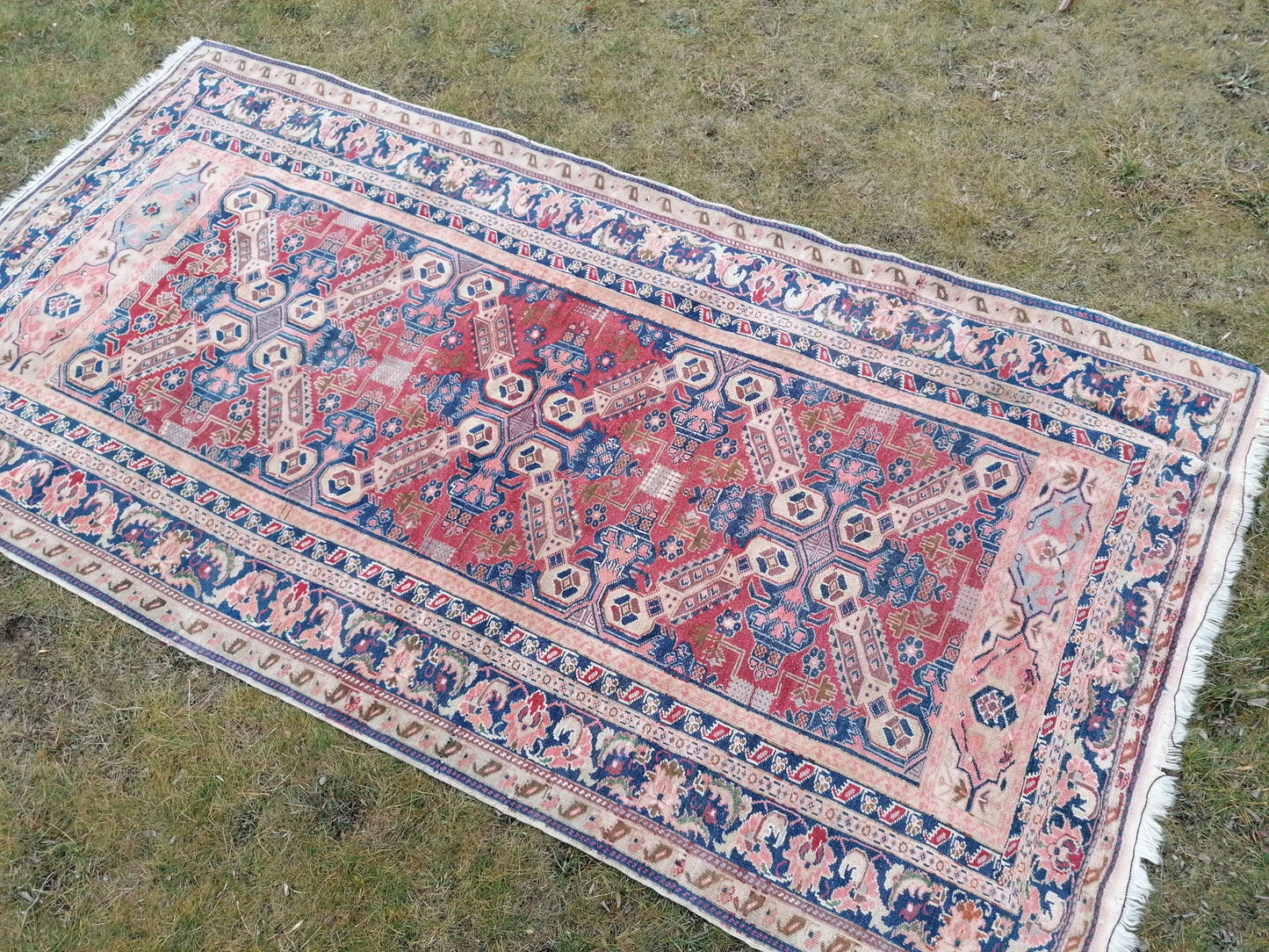 5.4 x 10.2 vintage handmade rug, turkish rug, oushak wool rug