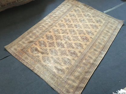5x6 persian wool rug, oushak handmade rug, distressed kitchen rug,