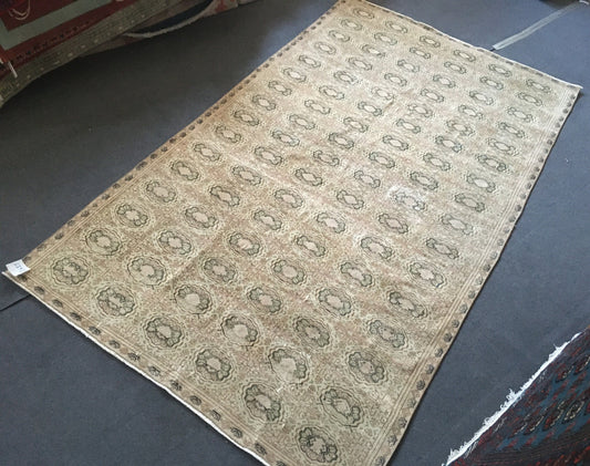 5x8 feet persian nautral oversize rug, vintage handmade wool living room area rug, bedroom floor largest rug, big size turkish bohemian rug