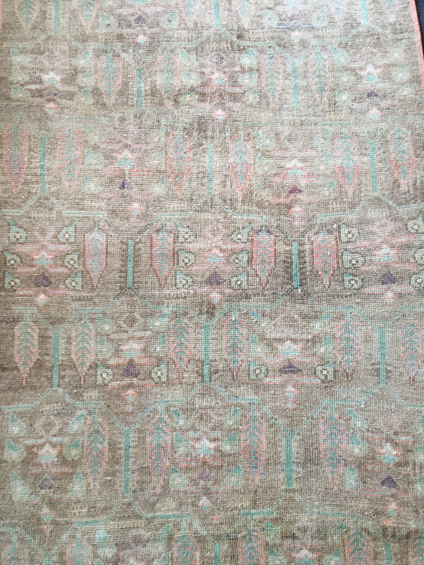 3.5 x 6 handmade vintage rug, turkish large bedroom rug, living room wool muted rug, wide kitchen area rug