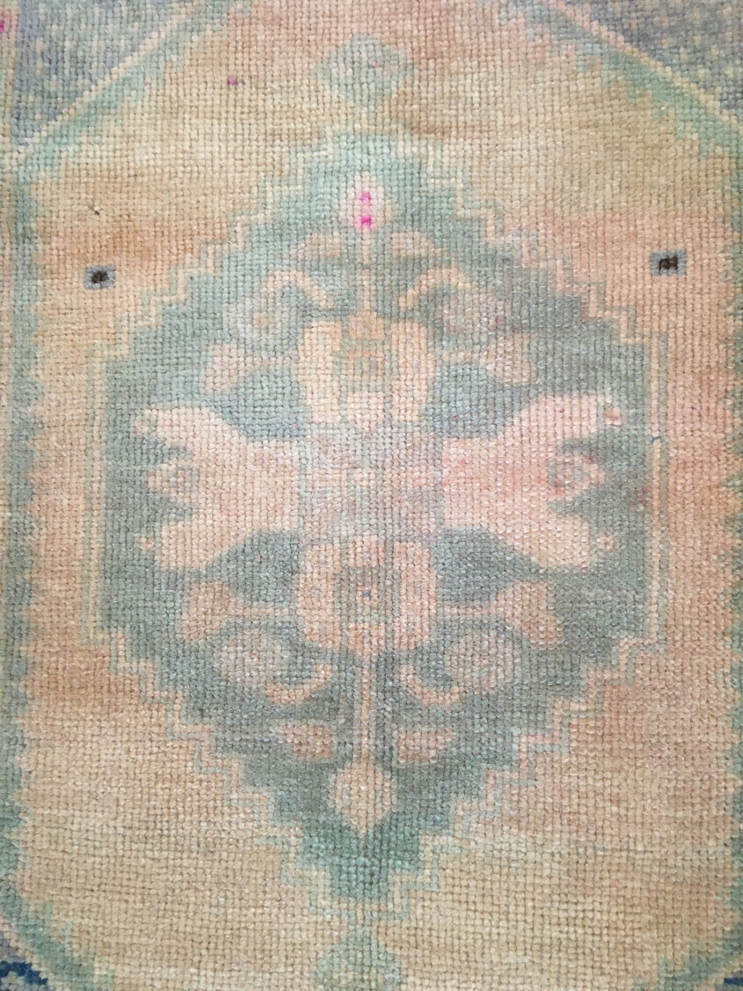 1.6 x 3.1 feet handmade small turkish rug, mini bathroom floor rug, vintage oushak rugs