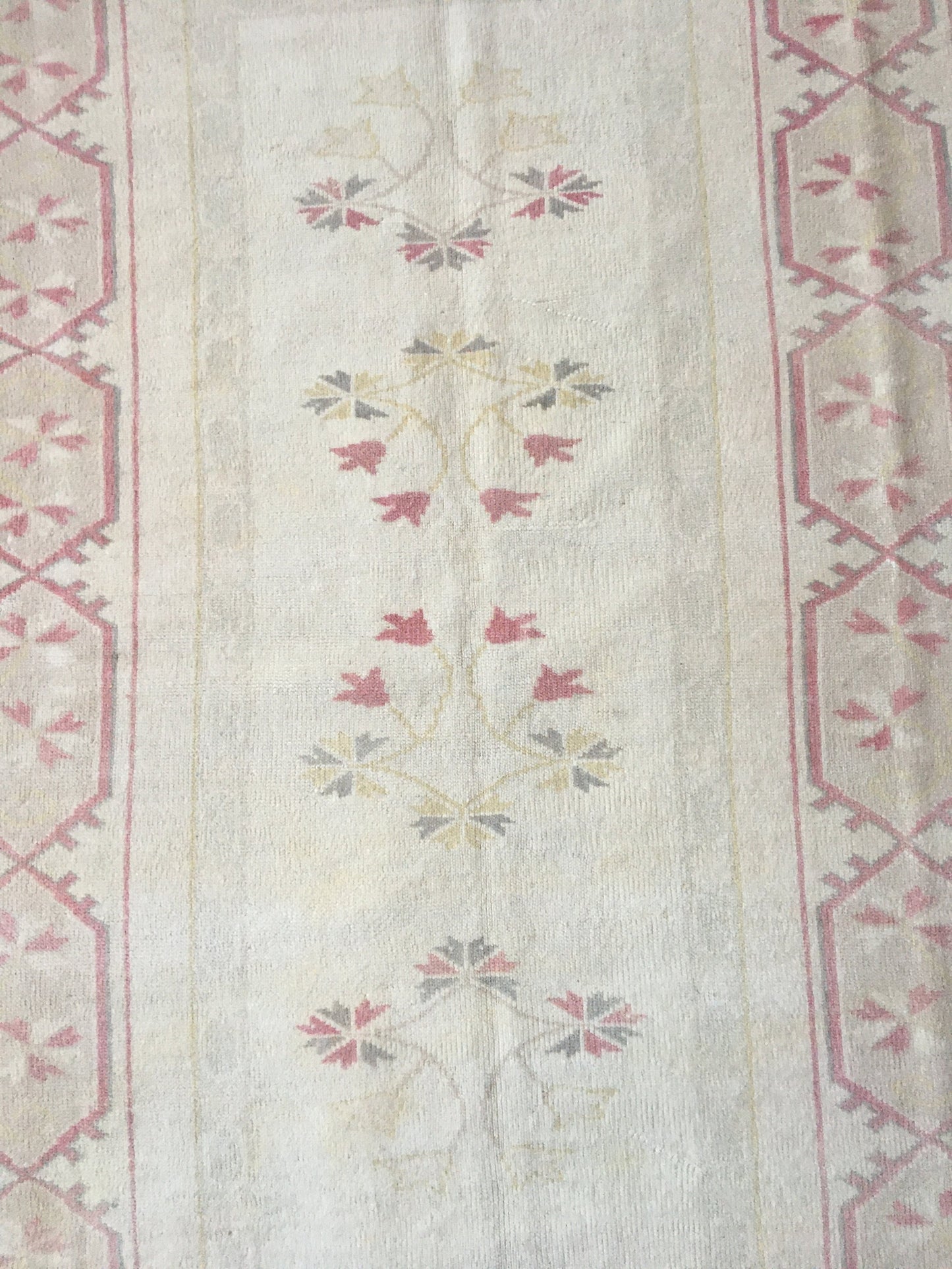 5x7 muted turkish rug, pastel bohemian rug, vintage oushak rug, wool rug, kitchen rug, living room rug,