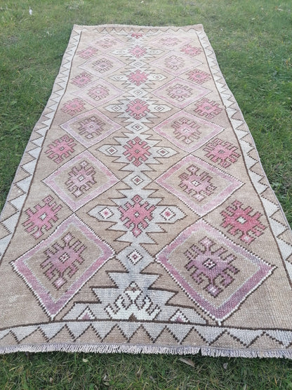 6.5 x 2.10 Turkish runner rug vintage runner rug vintage oushak runner rug unique hand made