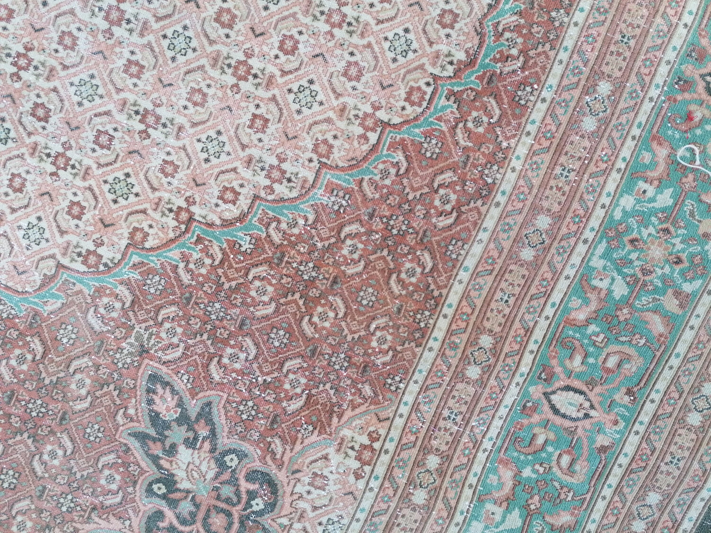 9.7 x 13 Oushak handmade wool rug, large living room rug, pastel oushak rug