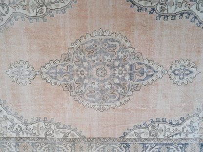 5.8 x 8.10 large oushak rug turkish rug vintage wool oushak rug handmade rugs