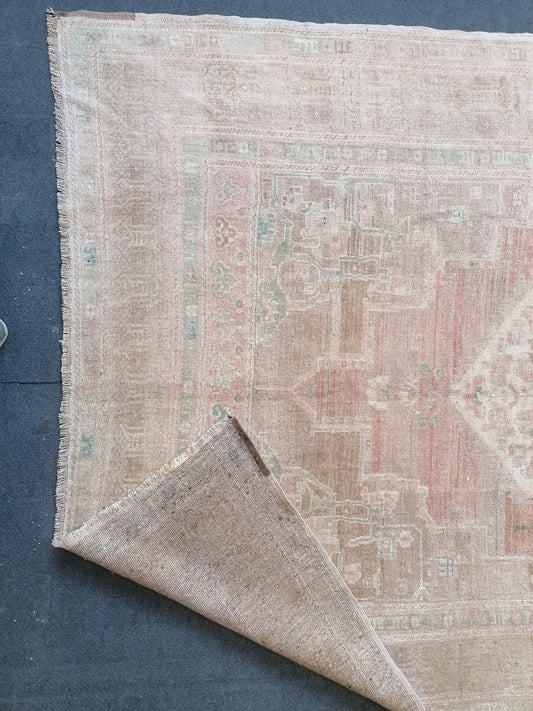 6 x 11 Muted Oushak rug, vintage turkish rug, anatolian rug, vintage rug, handmade rug
