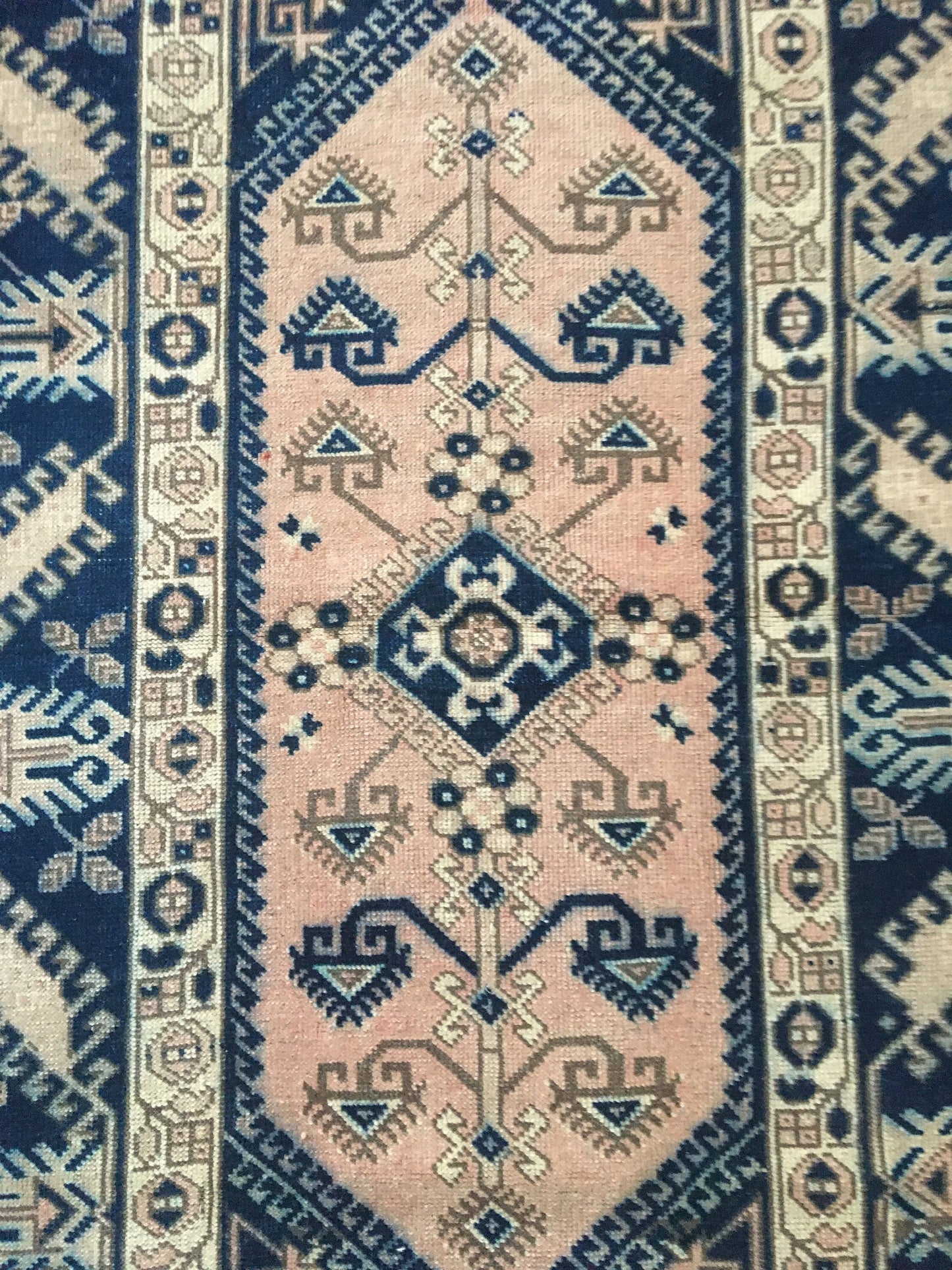 4x6 handmade blue turkish rug, vintage muted oushak bedroom rug, large bathroom floor rug,